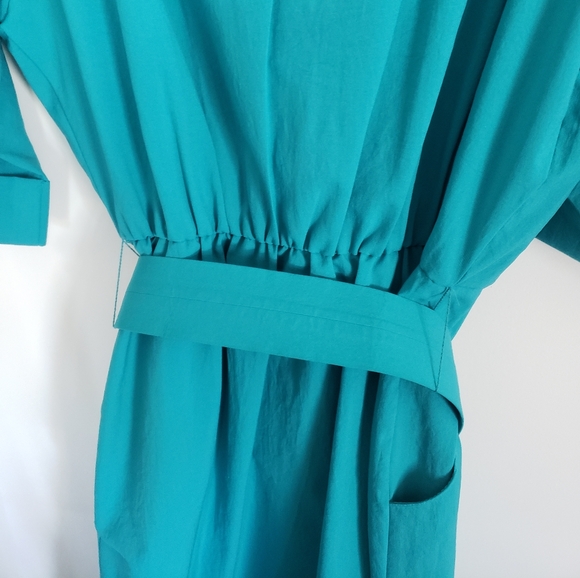 Vintage teal dress - Picture 4 of 7